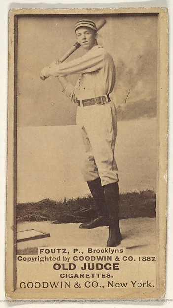 Goodwin & Company, Foutz, Pitcher, Brooklyn Bridegrooms, from the Old Judge series (N172) for Old Judge Cigarettes