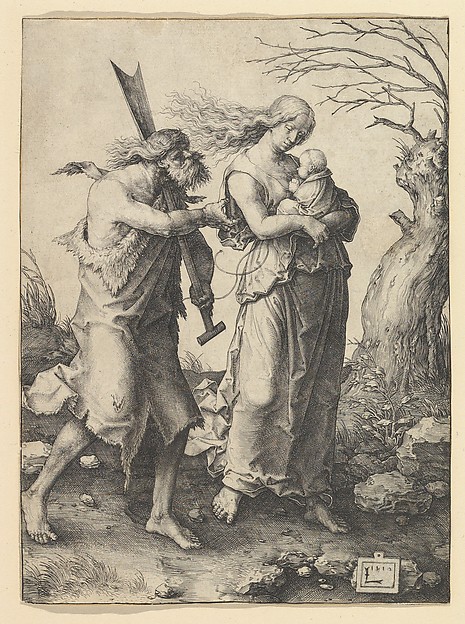Lucas van Leyden, Adam and Eve after the Expulsion