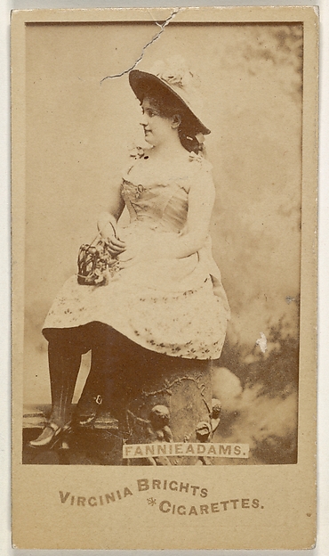 Allen & Ginter, Fannie Adams, from the Actors and Actresses series (N45, Type 6) for Virginia Brights Cigarettes