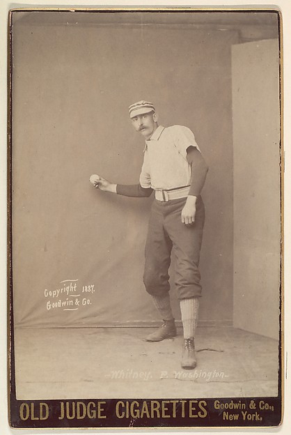 Goodwin & Company, Whitney, Pitcher, Washington, from the series Old Judge Cigarettes