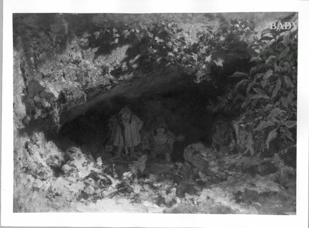 Carl Spitzweg, Berghöhle mit Gnomen