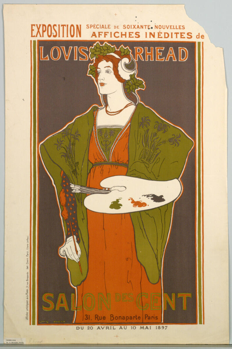 LouisJohnRhead, EXPOSITION SPÉCIALE DE SOIXANTE NOUVELLES AFFICHES INÉDITES de LOUIS RHEAD; SALON DES CENT; DU 20 AVRIL AU 10 MAI 1897