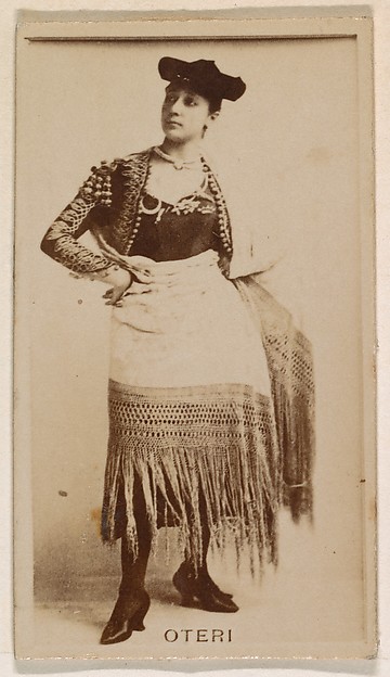 Kinney Brothers Tobacco Company, Miss Oteri, from the Actresses series (N245) issued by Kinney Brothers to promote Sweet Caporal Cigarettes