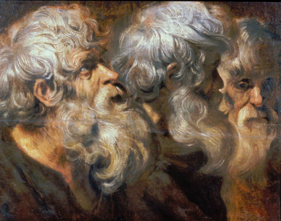 Jacob Jordaens, Three studies of the head of an old man
