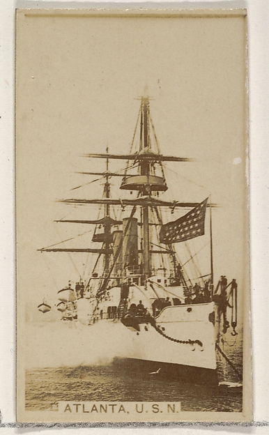 Allen & Ginter, Atlanta, U.S.N., from the Famous Ships series (N50) for Virginia Brights Cigarettes