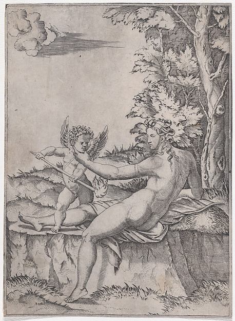Agostino Veneziano (Agostino dei Musi), Venus and Eros