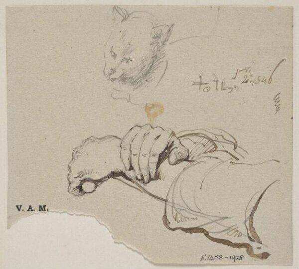 George Chinnery, A man's right hand resting on his left wrist