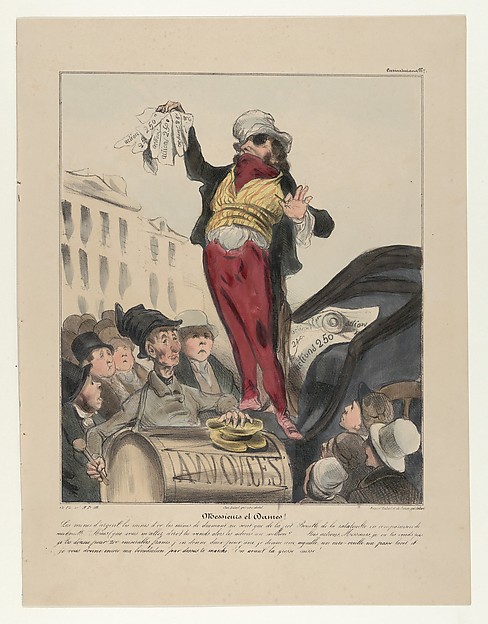 Honoré Daumier, Plate 7: Ladies and gentlemen!, from 'Caricaturana,' published in Les Robert Macaires