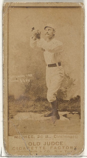 Goodwin & Company, John Alexander "Bid" McPhee, 2nd Base, Cincinnati, from the Old Judge series (N172) for Old Judge Cigarettes