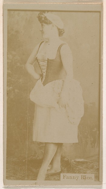 Kinney Brothers Tobacco Company, Fanny Rice, from the Actresses series (N245) issued by Kinney Brothers to promote Sweet Caporal Cigarettes