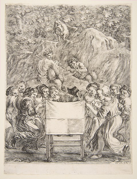 Stefano della Bella, Parnassus, frontispiece to Les Oeuvres de Scarron