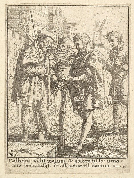 Wenceslaus Hollar, The Advocate and Death, from "Dance of Death"