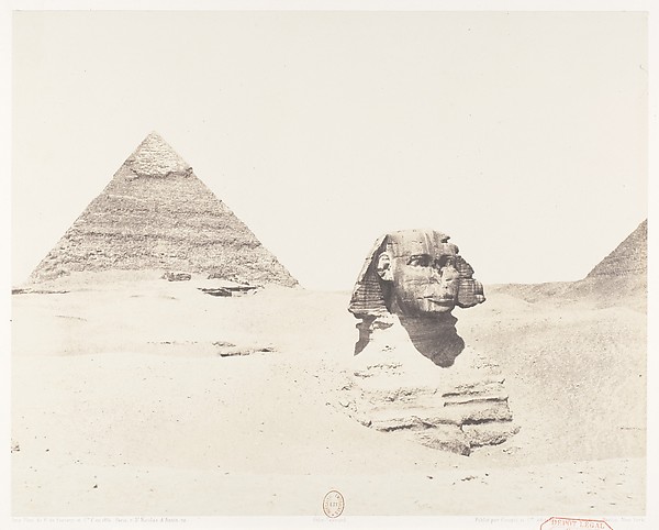 Félix Teynard, Djîzeh (Nécropole de Memphis), Sphinx et Pyramides