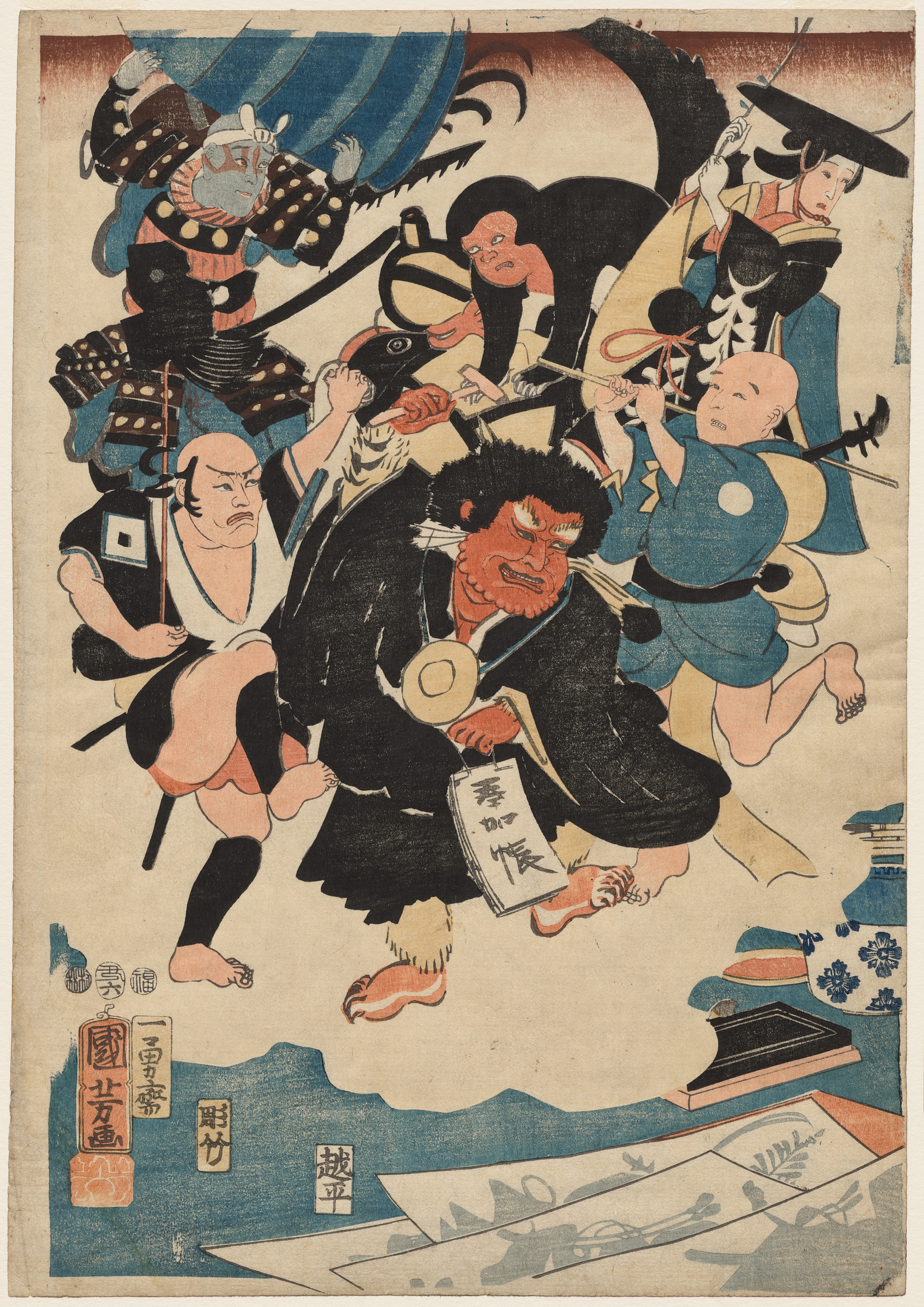 Utagawa Kuniyoshi, The Strange Occurrence of Ukiyo Matahei and his Famous Paintings