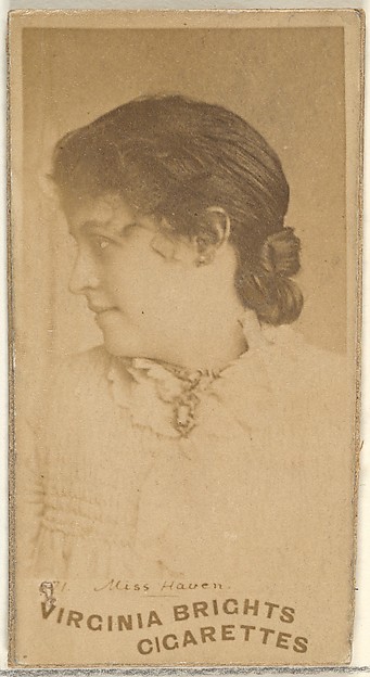 Allen & Ginter, Miss Haven, from the Actors and Actresses series (N45, Type 1) for Virginia Brights Cigarettes