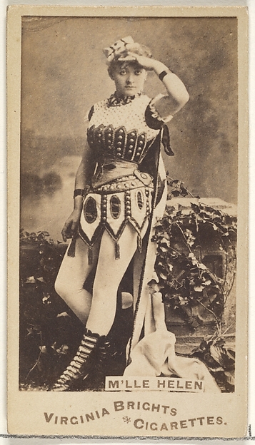 Allen & Ginter, Mlle. Helen, from the Actors and Actresses series (N45, Type 1) for Virginia Brights Cigarettes