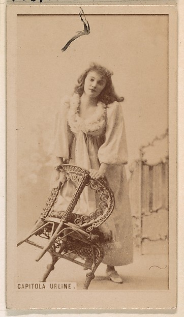 Kinney Brothers Tobacco Company, Capitola Urline, from the Actresses series (N245) issued by Kinney Brothers to promote Sweet Caporal Cigarettes