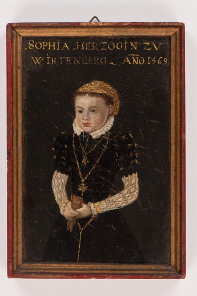 Unknown artist, Miniaturporträt der Herzogin Sophia von Württemberg