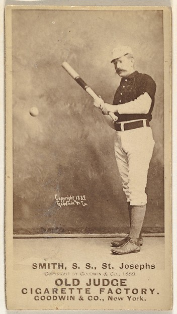 Goodwin & Company, H. Smith, Shortstop, St. Joseph Clay Eaters, from the Old Judge series (N172) for Old Judge Cigarettes