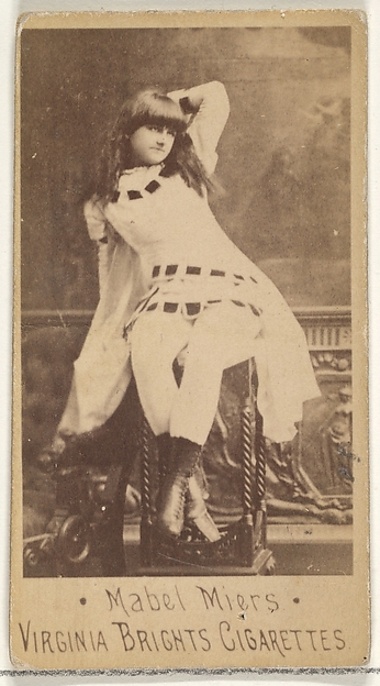 Allen & Ginter, Mabel Miers, from the Actors and Actresses series (N45, Type 1) for Virginia Brights Cigarettes