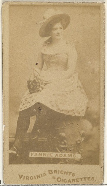 Allen & Ginter, Fannie Adams, from the Actors and Actresses series (N45, Type 1) for Virginia Brights Cigarettes