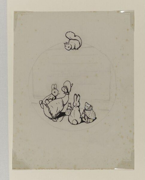 Potter, Beatrix, Design for the back cover of Peter Rabbit's Painting Book