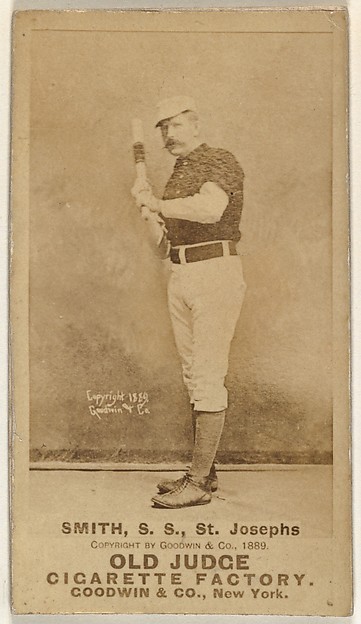 Goodwin & Company, H. Smith, Shortstop, St. Joseph Clay Eaters, from the Old Judge series (N172) for Old Judge Cigarettes