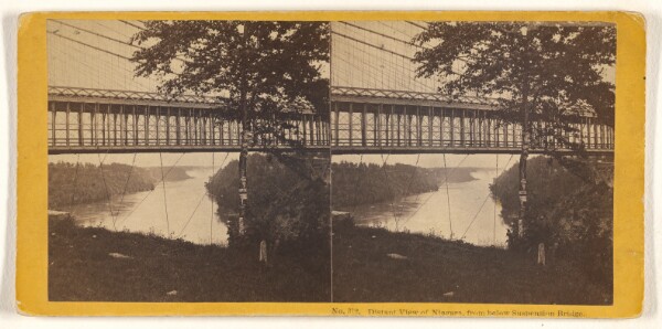 John P. Soule, Distant View of Niagara, from below Suspension Bridge.