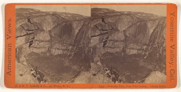 Edward and Henry T. Anthony & Co., Yosemite Falls, from Point Louisa. Glacier Rock.