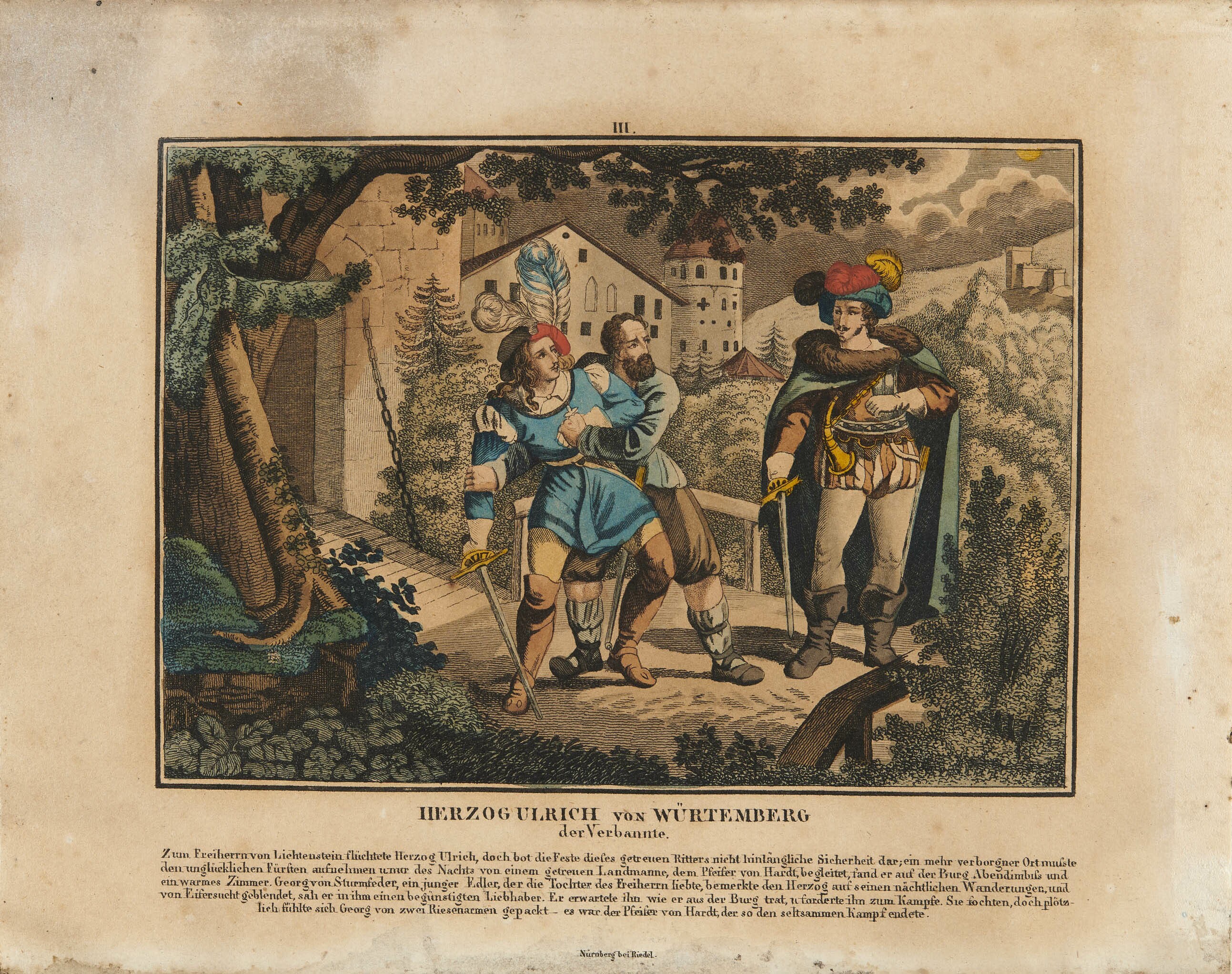 Johann Michael Eberlein, "Herzog Ulrich von Würtemberg der Verbannte", Blatt 3
