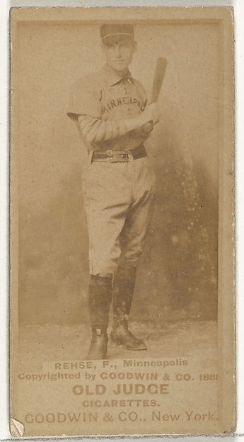 Goodwin & Company, Rehse, Pitcher, Minneapolis, from the Old Judge series (N172) for Old Judge Cigarettes