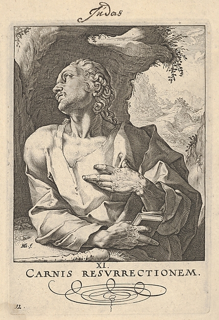 Hendrick Goltzius, St. Jude Thaddeus, from "Christ, the Apostles and St. Paul with the Creed"