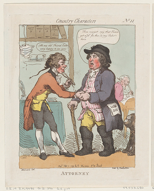 Thomas Rowlandson, Attorney