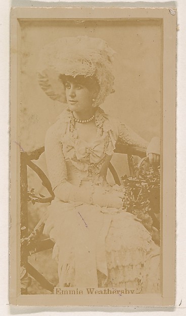 Kinney Brothers Tobacco Company, Emmie Weathersby, from the Actresses series (N245) issued by Kinney Brothers to promote Sweet Caporal Cigarettes