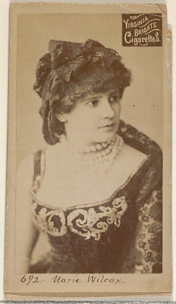 Allen & Ginter, Card 692, Marie Wilcox, from the Actors and Actresses series (N45, Type 2) for Virginia Brights Cigarettes