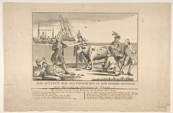 Anonymous, French, 18th century, Mal Lui Veut Mal Lui Tourne Dit Le Bonne Homme Richard