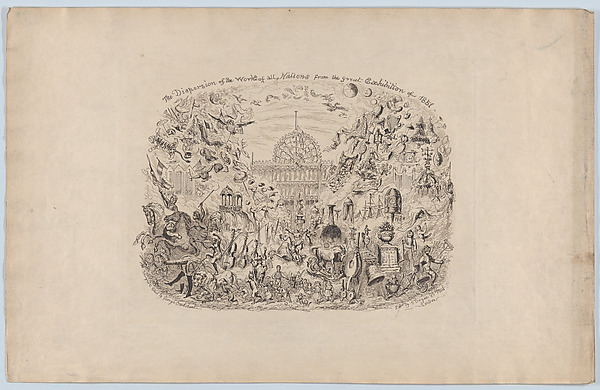 George Cruikshank, The Dispersion of the Works of all Nations from the Great Exhibition of 1851