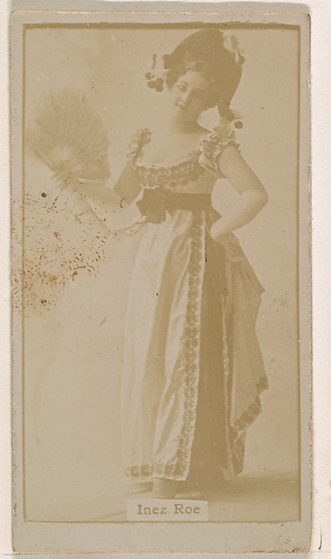 Kinney Brothers Tobacco Company, Inez Roe, from the Actresses series (N245) issued by Kinney Brothers to promote Sweet Caporal Cigarettes