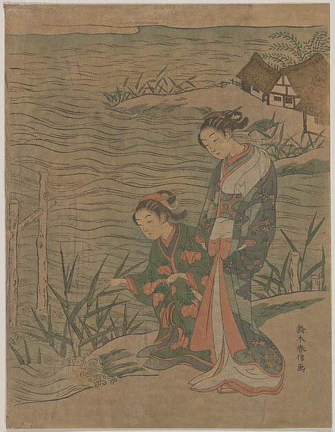 Suzuki Harunobu, Two Young Ladies at the Shore