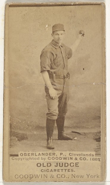 Goodwin & Company, Hartman Louis "Doc" Oberlander, Pitcher, Cleveland, from the Old Judge series (N172) for Old Judge Cigarettes