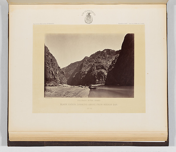 Timothy H. O'Sullivan, Black Cañon, Looking Above From Mirror Bar