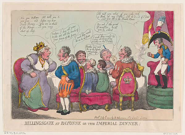 Thomas Rowlandson, Billingsgate at Bayonne, or The Imperial Dinner!