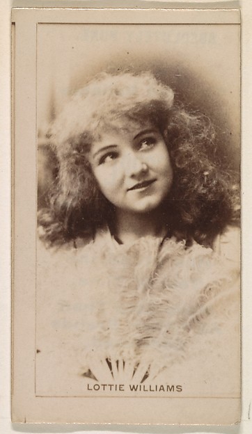 Kinney Brothers Tobacco Company, Lottie Williams, from the Actresses series (N245) issued by Kinney Brothers to promote Sweet Caporal Cigarettes