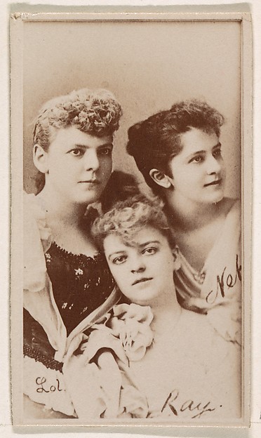 Kinney Brothers Tobacco Company, Three actresses, from the Actresses series (N245) issued by Kinney Brothers to promote Sweet Caporal Cigarettes