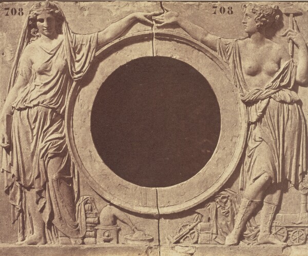 Édouard Baldus, ["La Science et l'Industrie", Sculpture by Jean-Esprit Marcellin, Decoration of the Louvre, Paris]