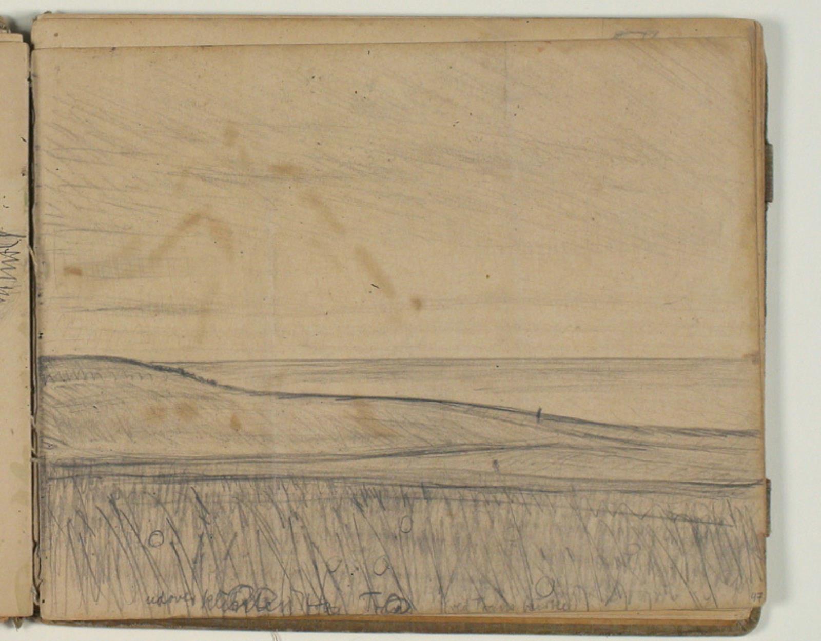 Niels Larsen Stevns, Landskabsskitse. Notat