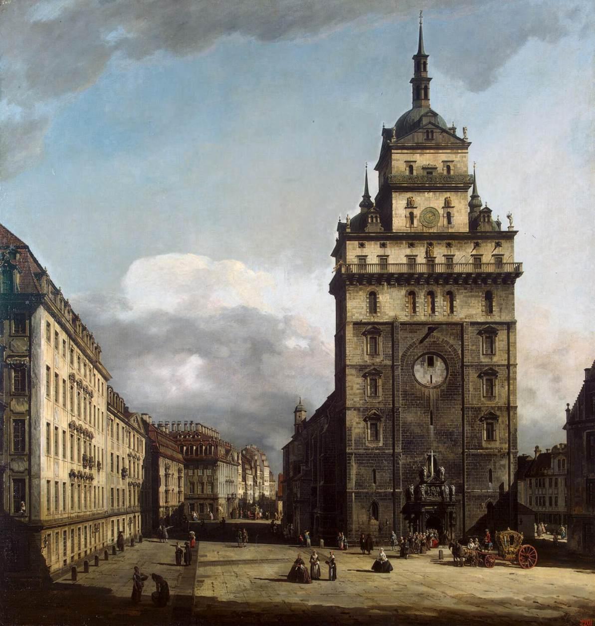 Bernardo Bellotto, Square with the Kreuzkirche in Dresden