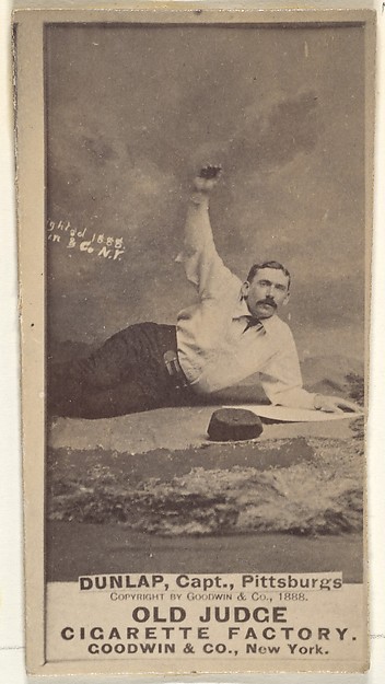 Goodwin & Company, Fred "Sure Shot" Dunlap, Captain, Pittsburgh, from the Old Judge series (N172) for Old Judge Cigarettes