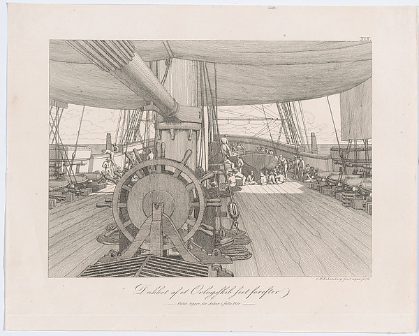 Christoffer Wilhelm Eckersberg, Deck of a Warship