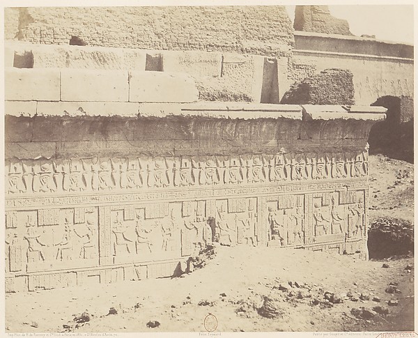 Félix Teynard, Dendérah (Tentyris), Mammisi - Décoration Extérieure de la Face Sud